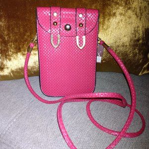 Hot pink cell phone bag